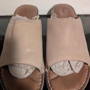 Women's Bass Upper Leather Sandal Slides Size 11M